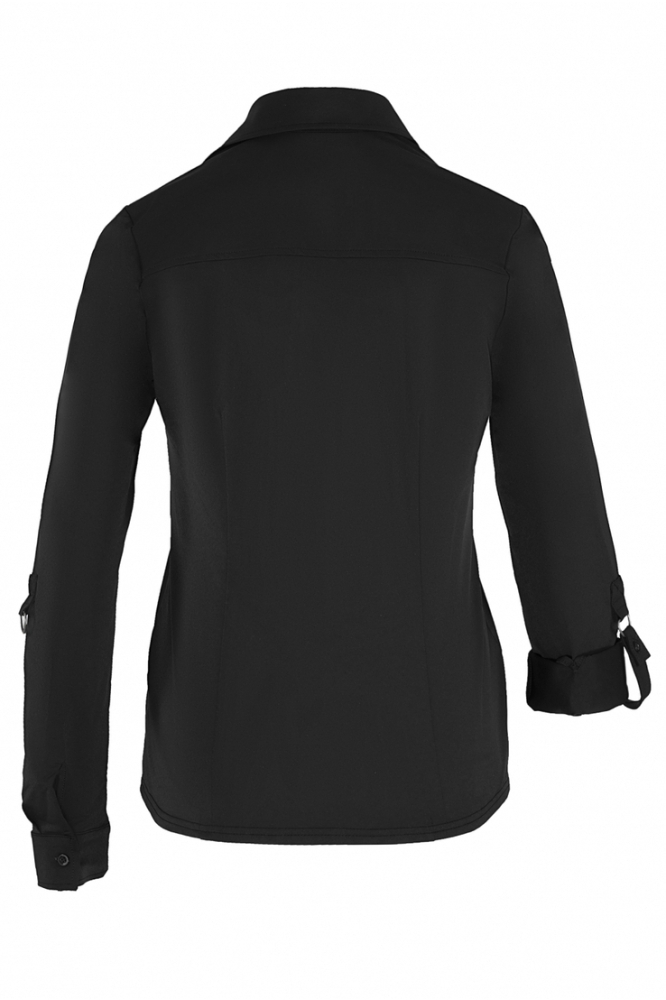 TQ Amsterdam zwarte dames blouse | Achteraanzicht