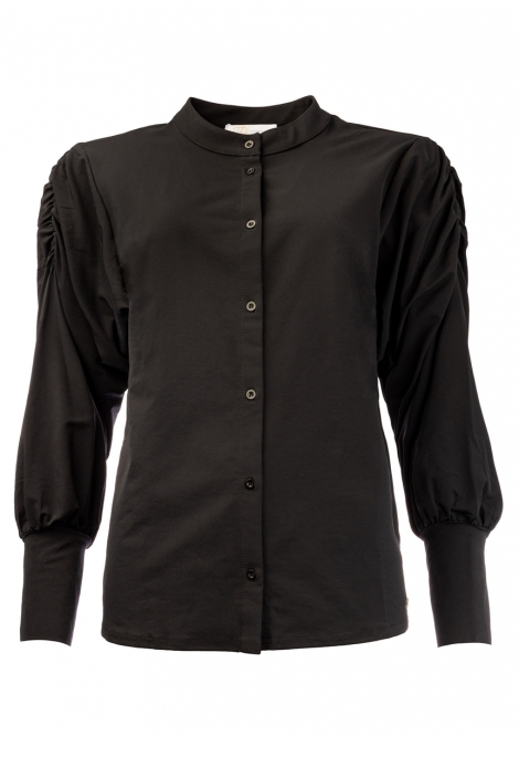 TQ Amsterdam zwarte dames blouse | Vooraanzicht
