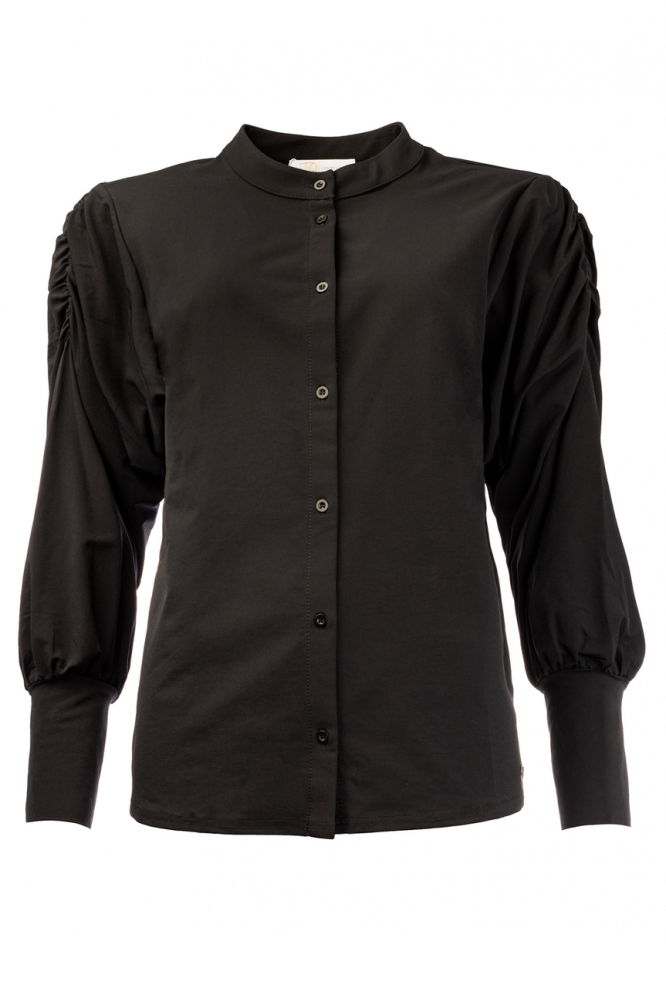 TQ Amsterdam zwarte dames blouse | Vooraanzicht