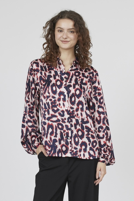 SisterS point rode dames blouse | Model vooraanzicht
