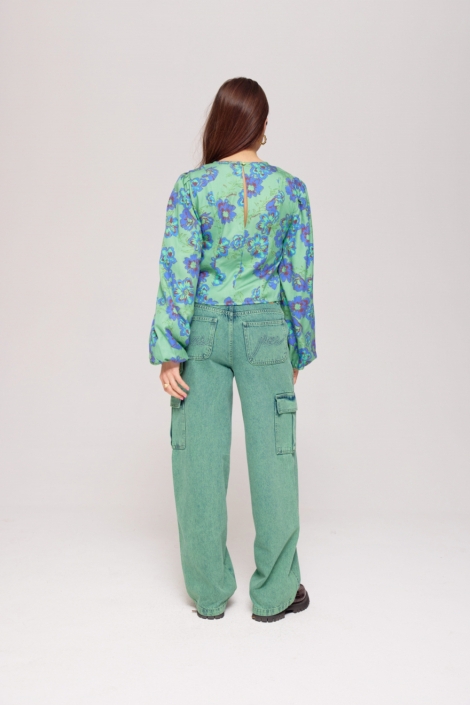 Harper & Yve groene dames t-shirt | Model