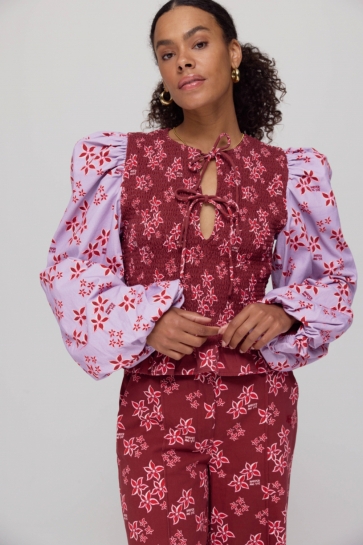 Harper & Yve ELIN LS AW25C605 1253 Pink Star - Wine Berry