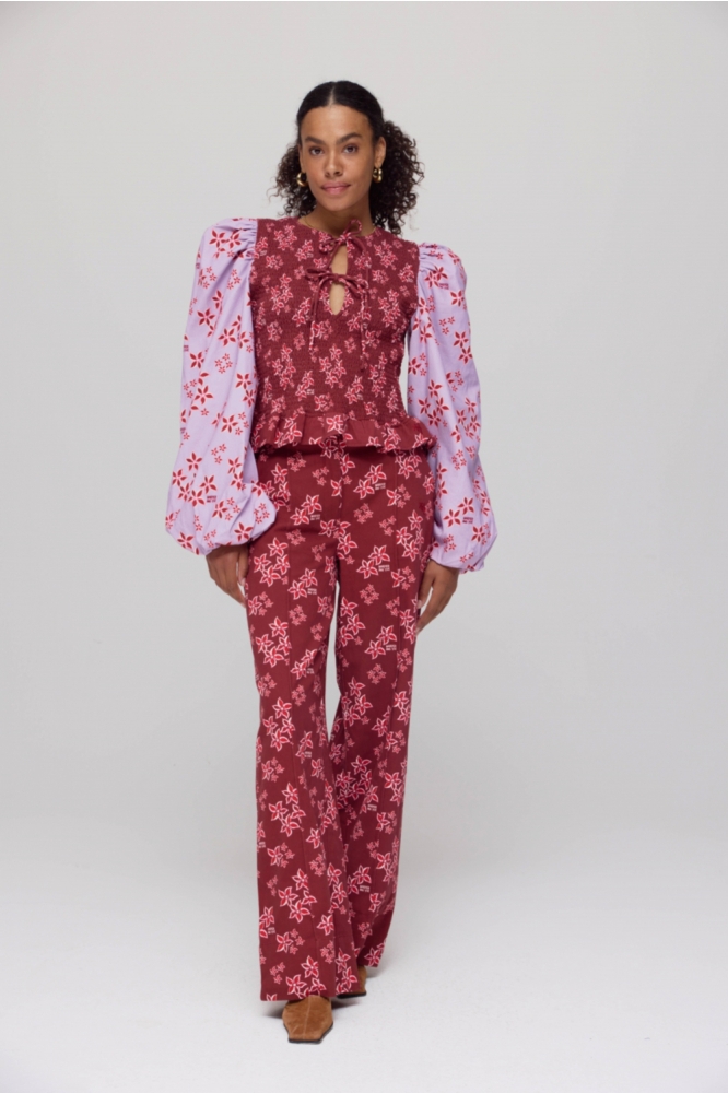 Harper & Yve roze dames blouse | Model