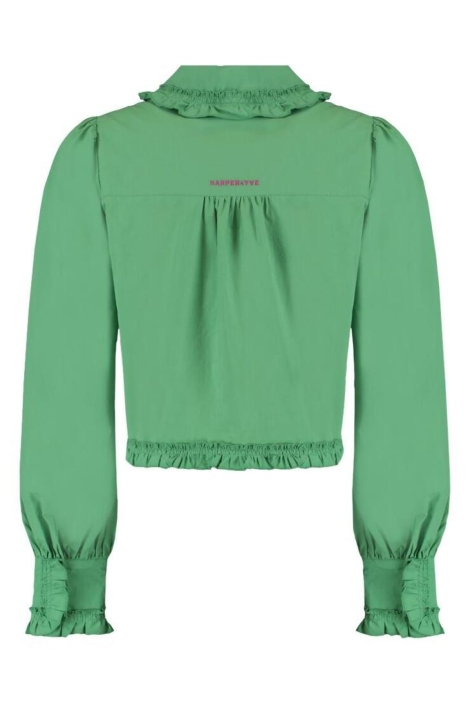 Harper & Yve groene dames blouse | Achteraanzicht