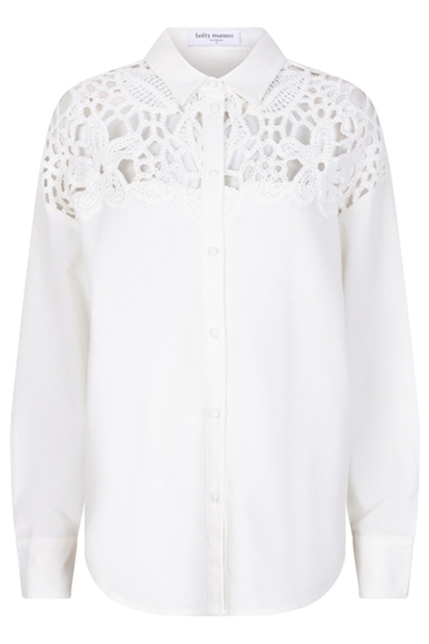 Lofty Manner witte dames blouse | Vooraanzicht