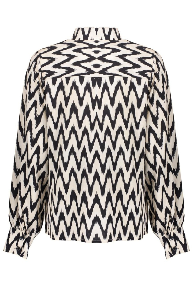 Geisha beige dames blouse | Achteraanzicht