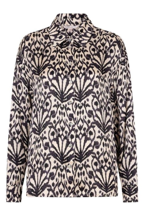 EsQualo zwarte dames blouse | Vooraanzicht