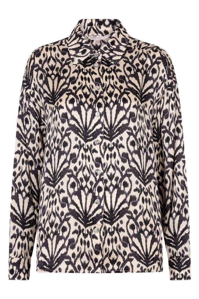 EsQualo zwarte dames blouse | Vooraanzicht