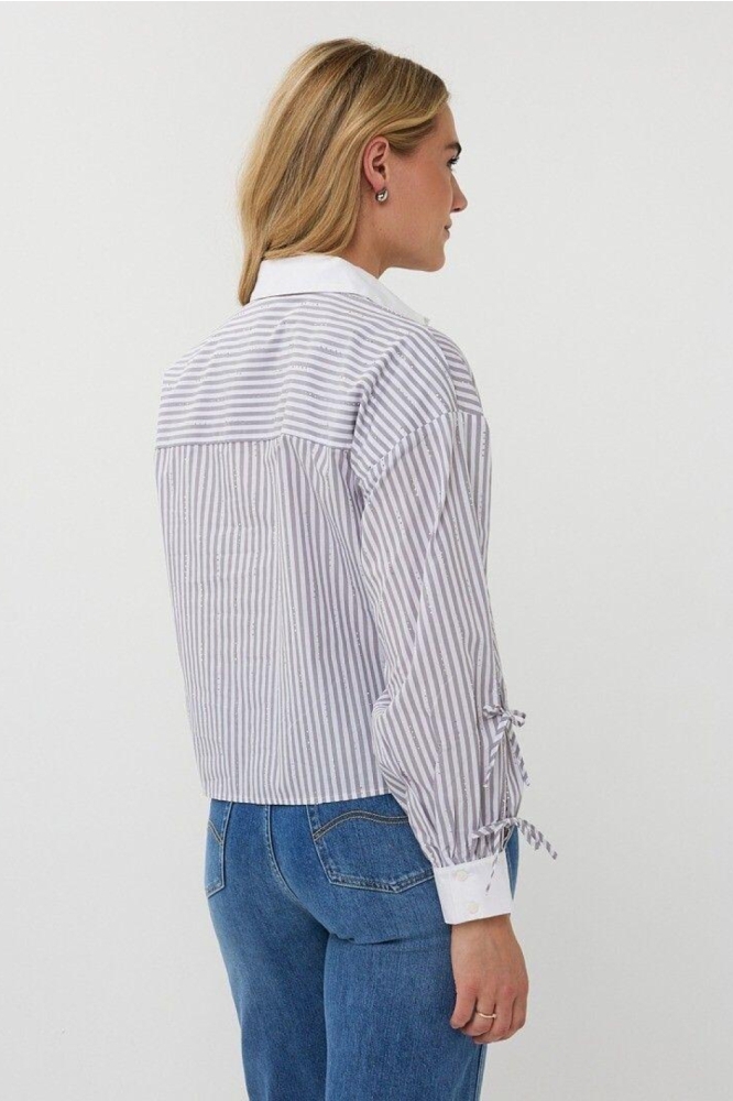 EsQualo witte dames blouse | Achteraanzicht