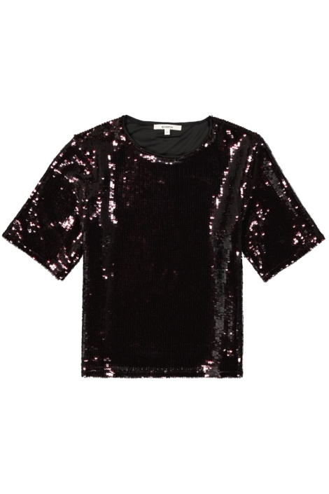 Garcia bordeaux dames t-shirt | Vooraanzicht