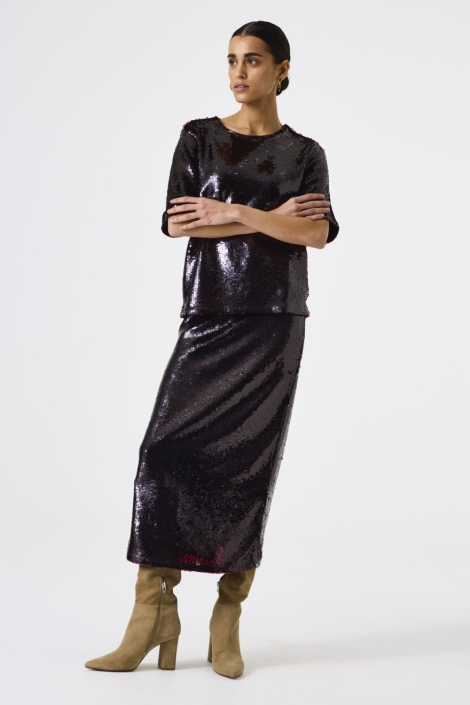 Garcia bordeaux dames t-shirt | Model