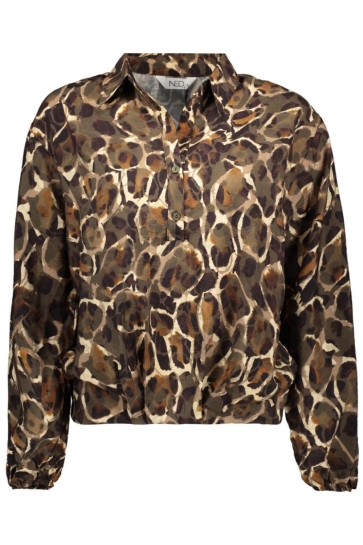 NED Blouse LYME LS WPF AMPHORA ANIMAL CHARM WOVEN 25W2 AC055 02 684 Amphora
