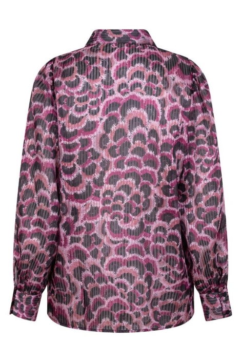 EsQualo roze dames blouse | Achteraanzicht