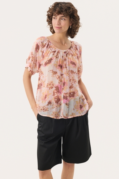 Part Two roze dames blouse | Model vooraanzicht