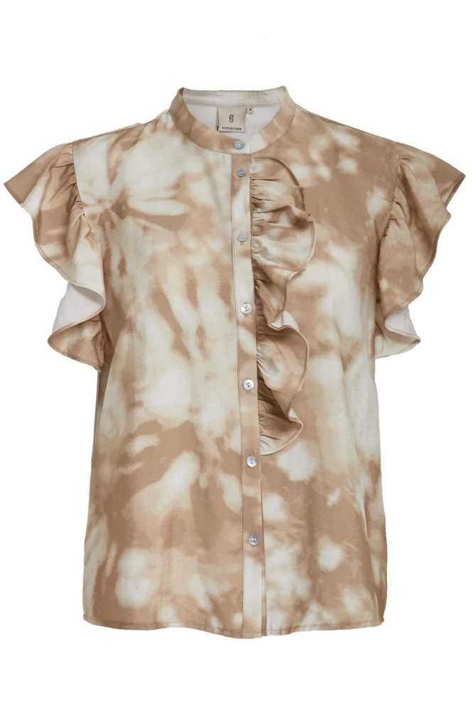 Peppercorn beige dames blouse | Vooraanzicht