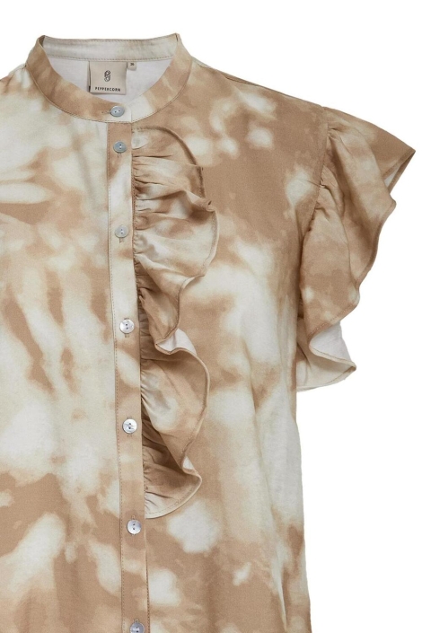 Peppercorn beige dames blouse | Close up