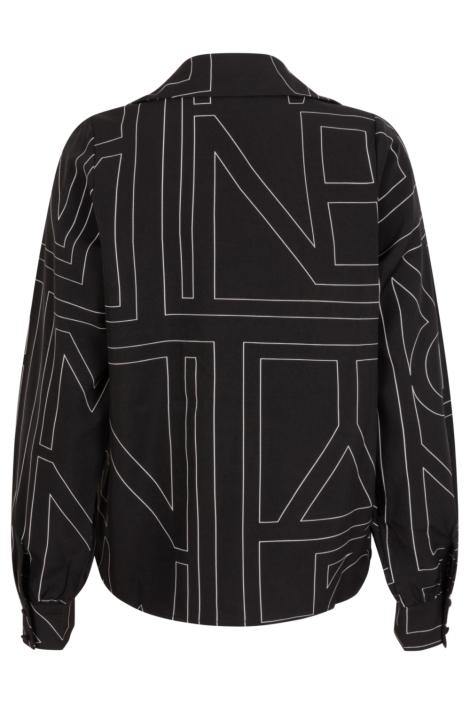 Lofty Manner zwarte dames blouse | Achteraanzicht