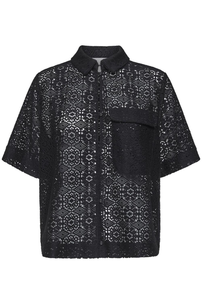 SisterS point zwarte dames blouse | Vooraanzicht