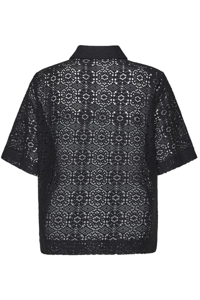 SisterS point zwarte dames blouse | Achteraanzicht