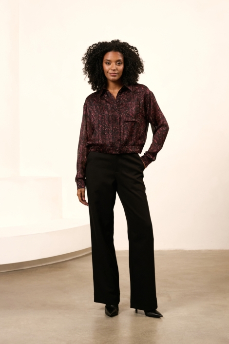 Lofty Manner zwarte dames blouse | Model