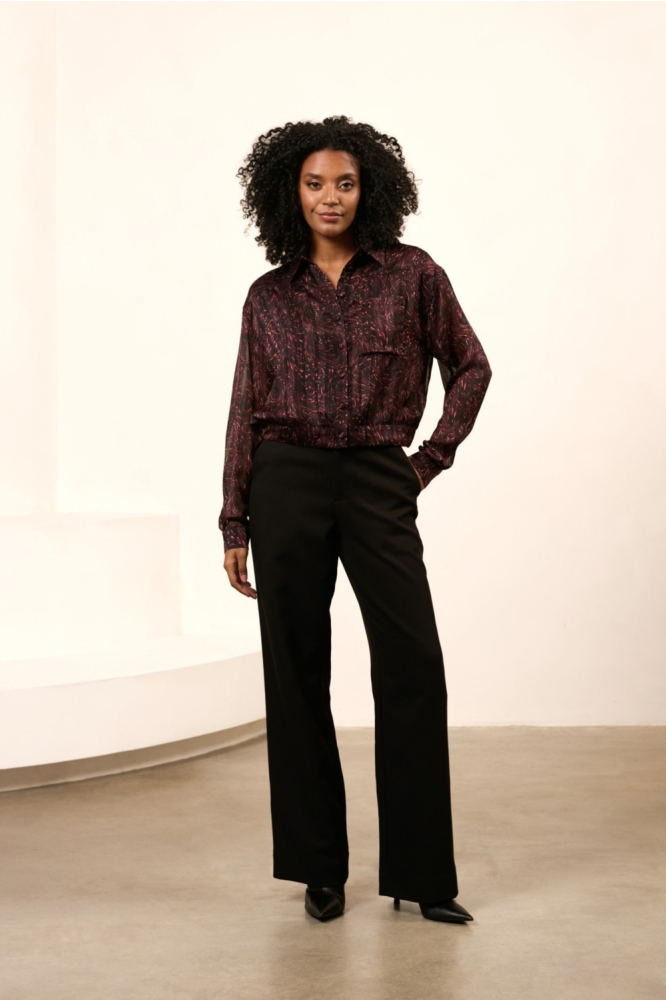 Lofty Manner zwarte dames blouse | Model