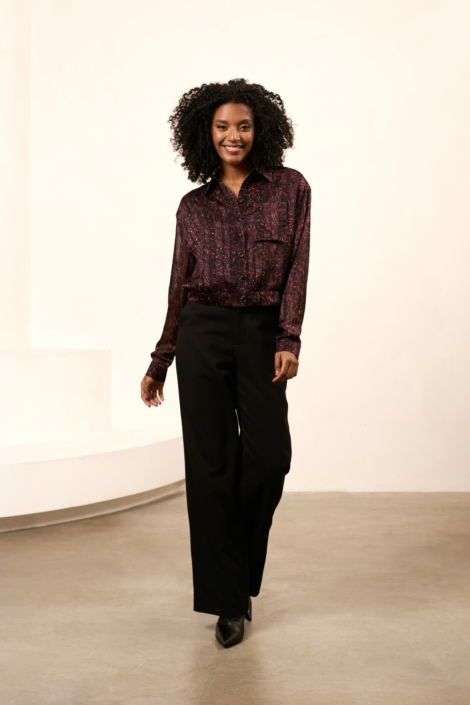 Lofty Manner zwarte dames blouse | Model