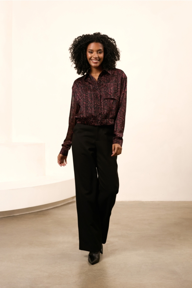 Lofty Manner zwarte dames blouse | Model