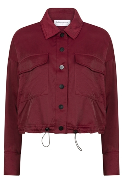 Lofty Manner bordeaux dames blouse | Vooraanzicht