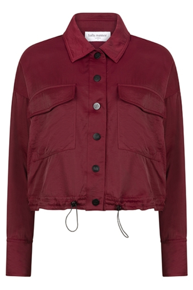 Lofty Manner bordeaux dames blouse | Vooraanzicht