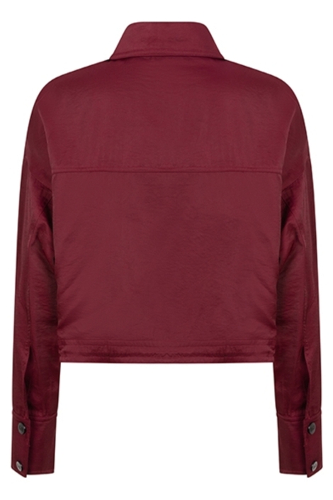 Lofty Manner bordeaux dames blouse | Achteraanzicht