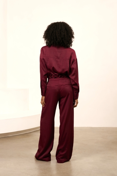 Lofty Manner bordeaux dames blouse | Model