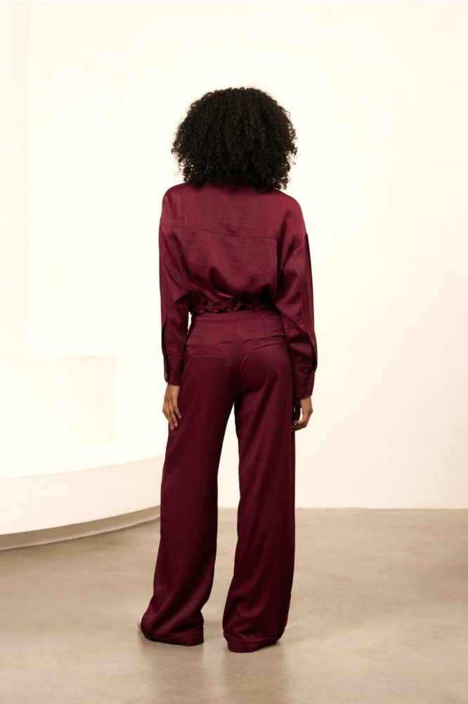 Lofty Manner bordeaux dames blouse | Model