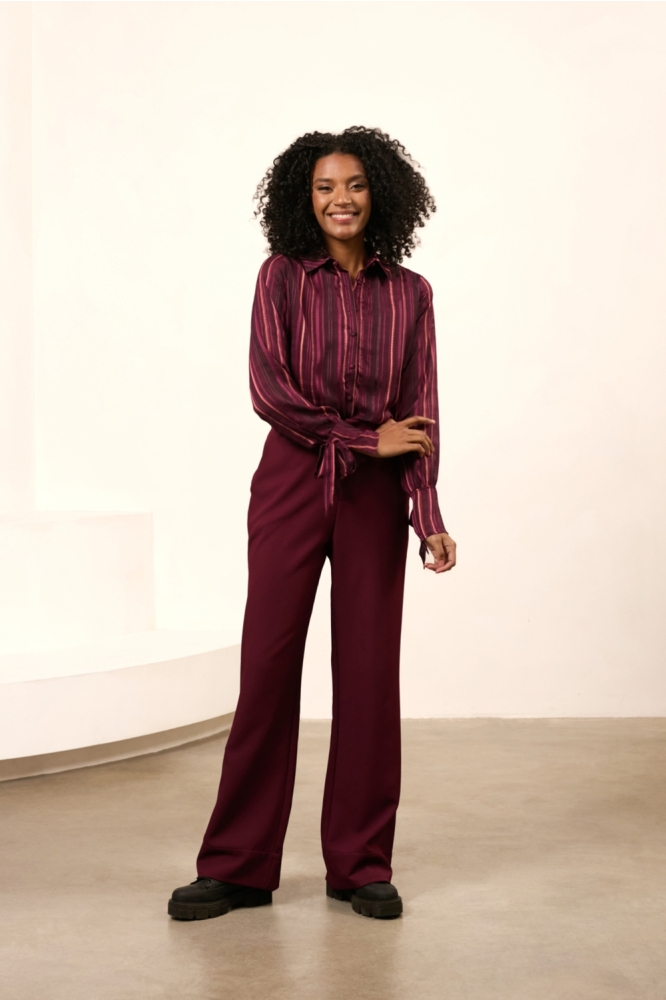 Lofty Manner bordeaux dames blouse | Model