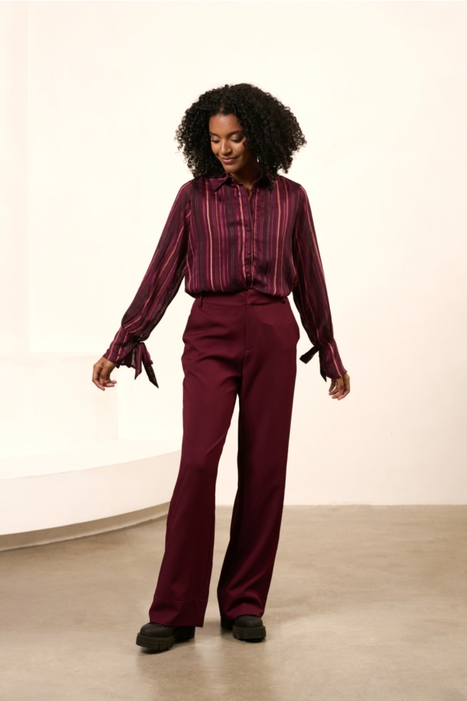 Lofty Manner bordeaux dames blouse | Model