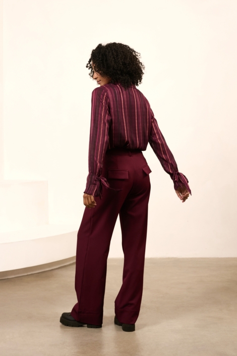 Lofty Manner bordeaux dames blouse | Model