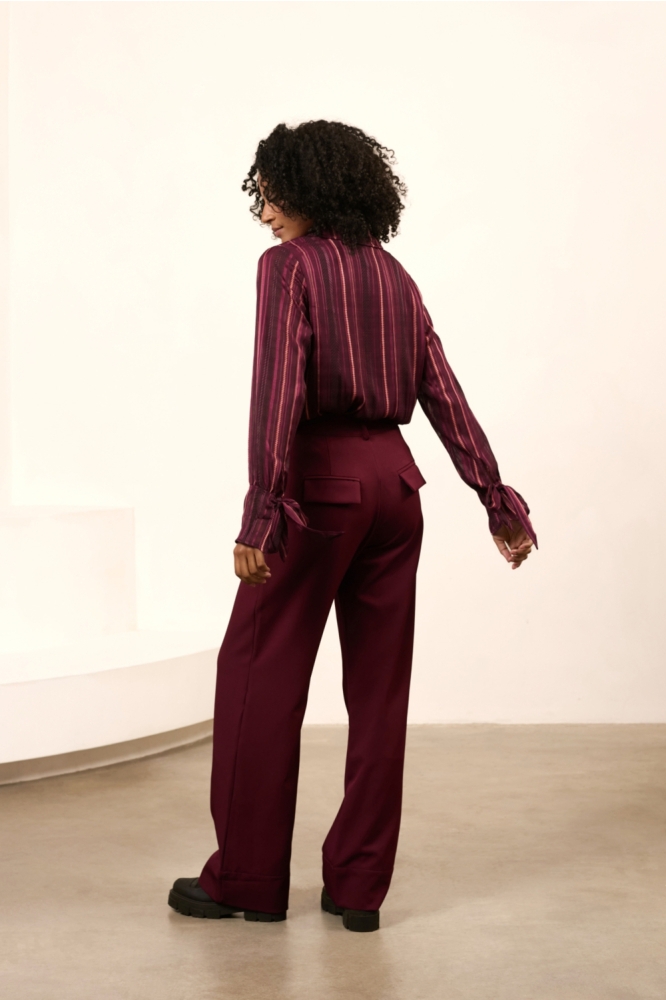 Lofty Manner bordeaux dames blouse | Model