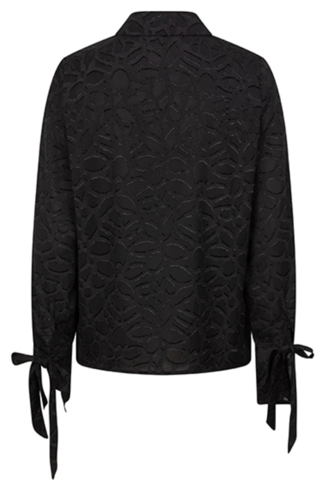 Lofty Manner zwarte dames blouse | Achteraanzicht