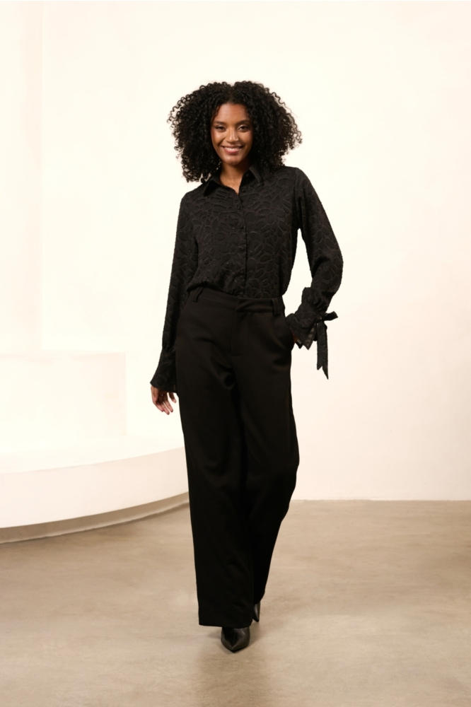 Lofty Manner zwarte dames blouse | Model
