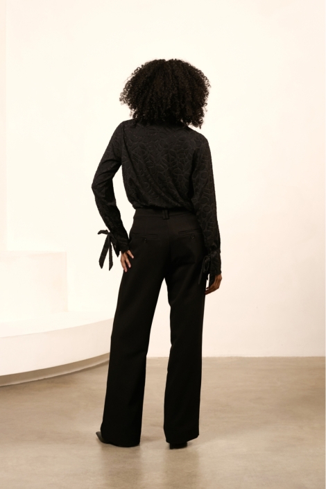 Lofty Manner zwarte dames blouse | Model