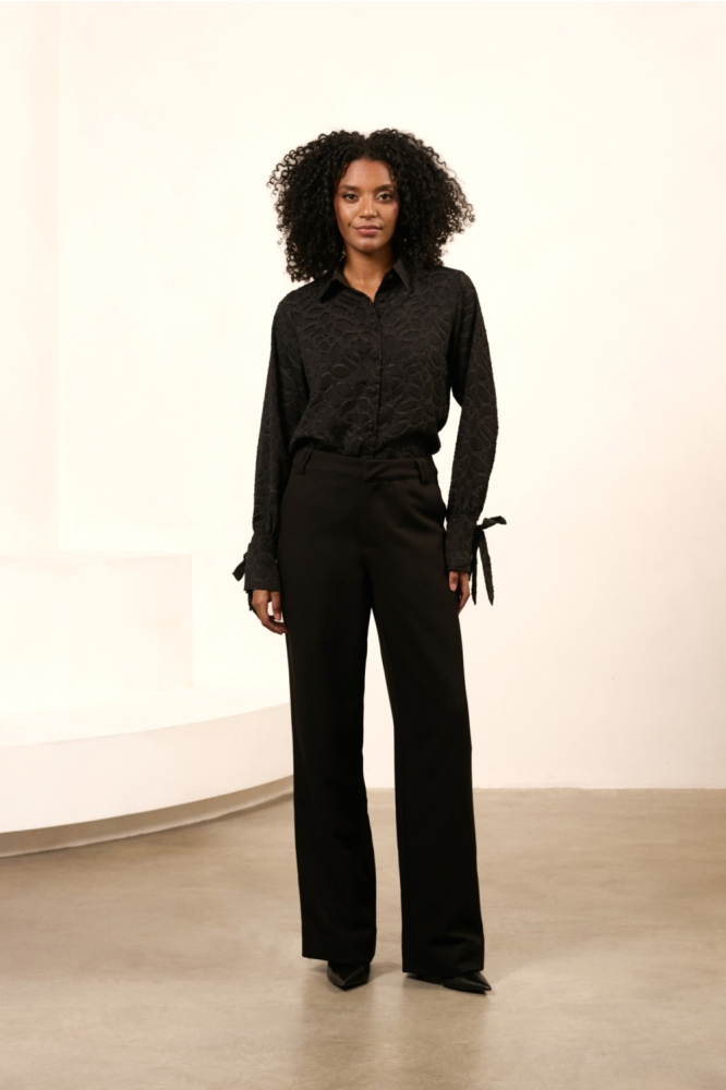 Lofty Manner zwarte dames blouse | Model