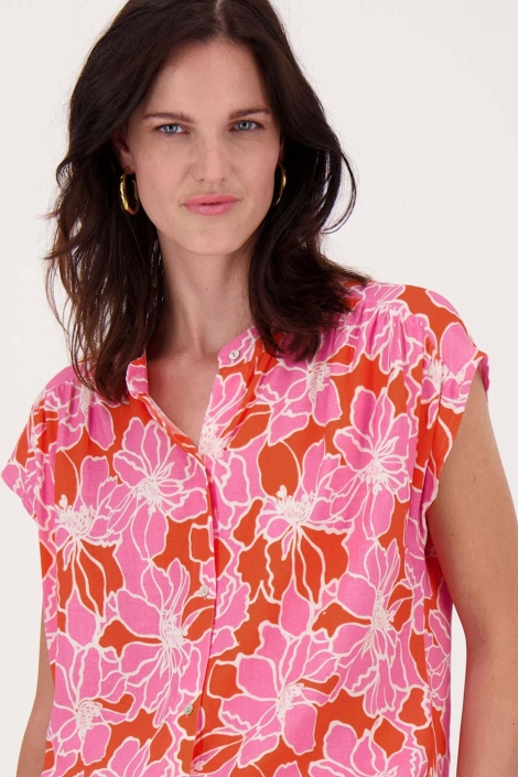 Zusss roze dames blouse | Close up