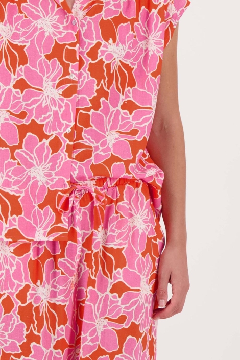 Zusss roze dames blouse | Close up