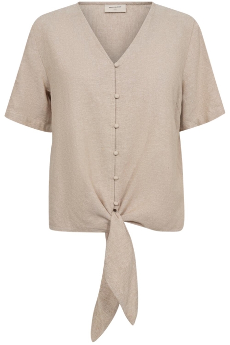 Freequent beige dames blouse | Vooraanzicht