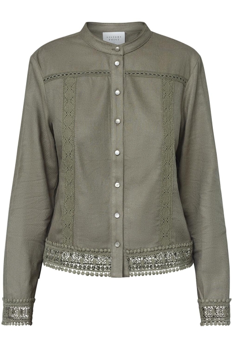 SisterS point groene dames blouse | Vooraanzicht