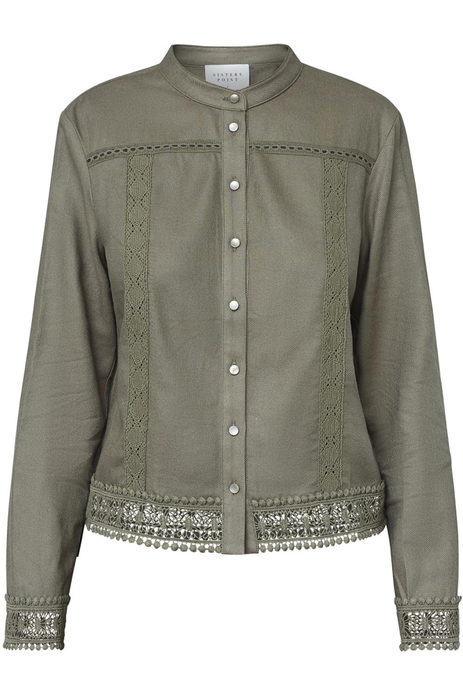 SisterS point groene dames blouse | Vooraanzicht