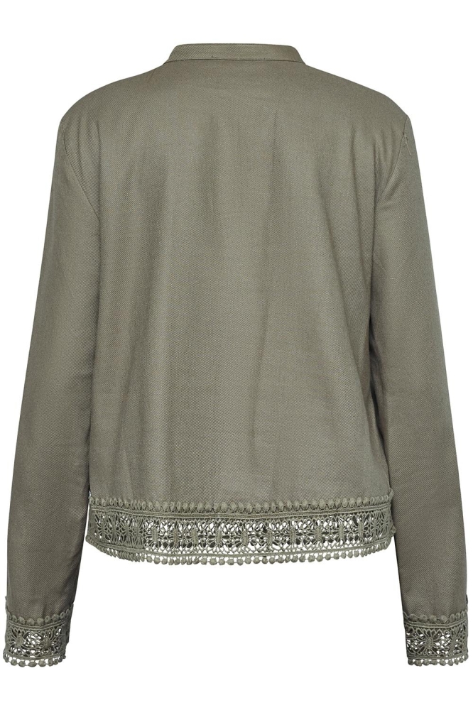 SisterS point groene dames blouse | Achteraanzicht