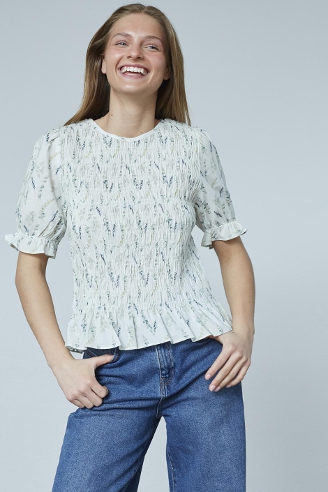 SisterS point beige dames t-shirt | Model vooraanzicht