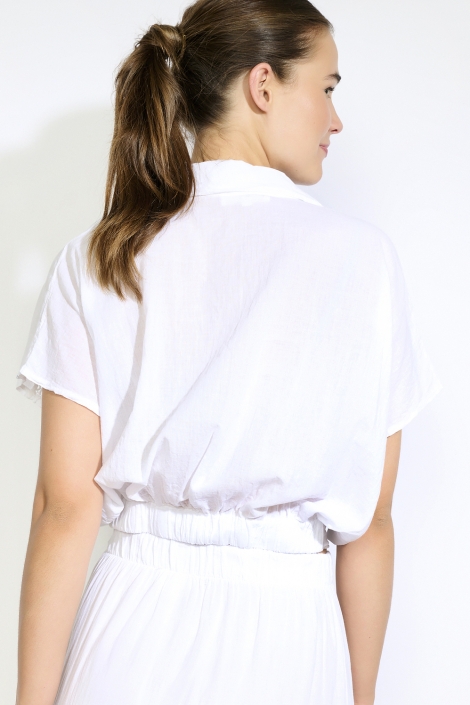 LolaLiza witte dames t-shirt | Model achteraanzicht