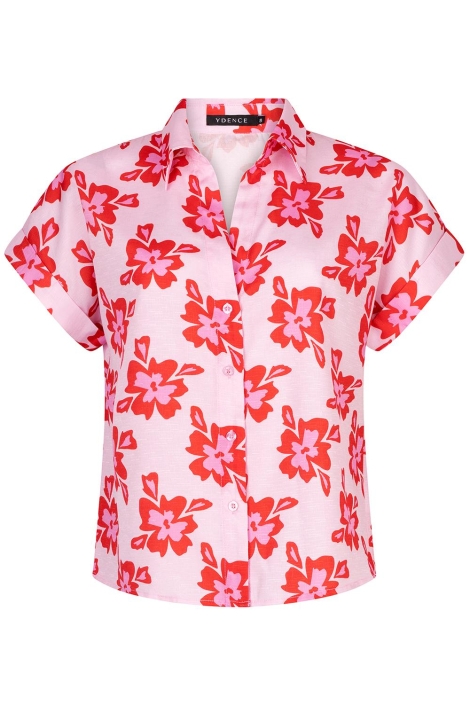 Ydence rode dames blouse | Vooraanzicht