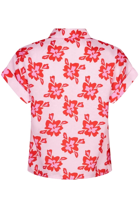 Ydence rode dames blouse | Achteraanzicht